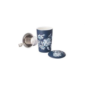 Theebeker 350 ml + RVS Filter Luna Blue TeaEve