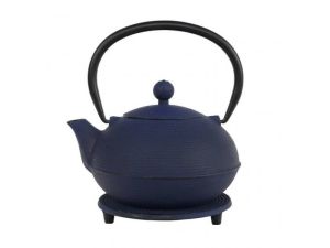 Ganzou Theeset 0.9 ltr Nachtblauw + Onderzetter Rond 14 cm + 2x Theekop 120ml (set van 4)