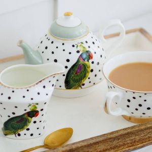 Tea for One 500ml Parrot Polka Dots (giftbox) Yvonne Ellen