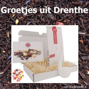 Groetjes uit Drenthe thee cadeau pakket (incl. brievenbusverzending)