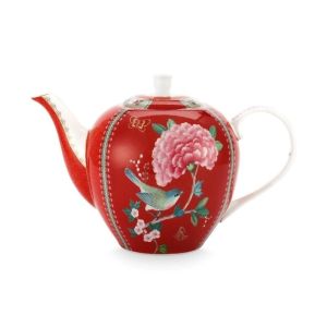 Theepot Red 1.6 ltr Blushing Birds Pip Studio