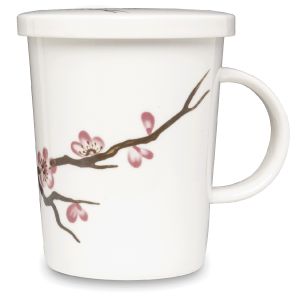 Theebeker Sakura met deksel + filter 300 ml (Ø9,5x11 cm)