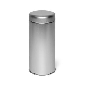 Theeblik Zilver met luchtdicht Deksel 150x65 mm (Hxdia.) ca. 125 gr.