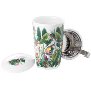 Theebeker 350 ml + RVS Filter Rainforest TeaEve