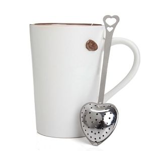 Hartvormig Thee-ei met Steel (14 cm)