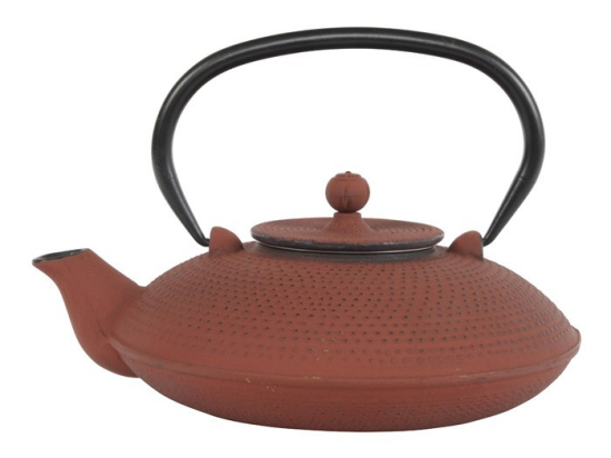 Qidong Theepot 0.80 ltr + RVS filter Rood