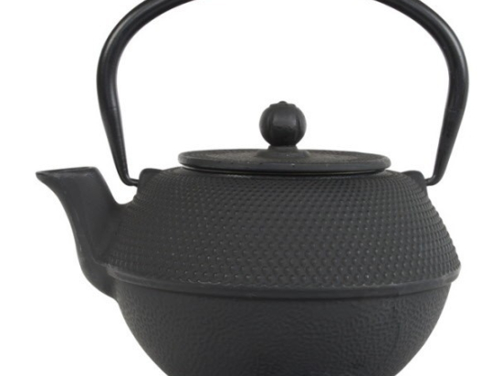 Arare Theepot 1.10 ltr + RVS filter Zwart