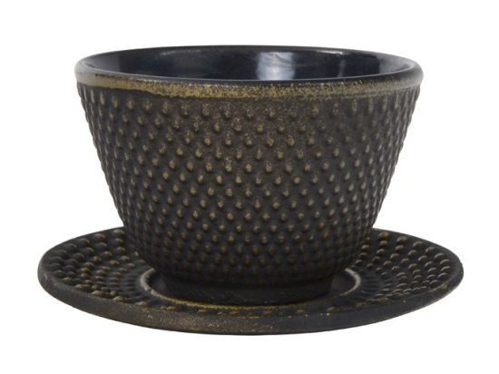 Arare 2x Theekopje en Schotel 120 ml Goud