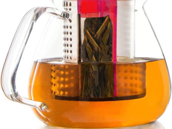 Theepot 1.0 ltr + Filter Rood Finum