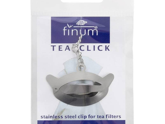 Theefilter Clip RVS met ketting Tea Click Finum