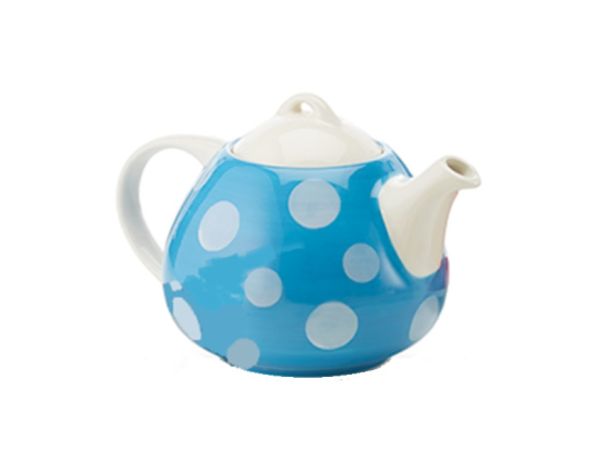 Aphra Theepot 0,95L Blauw met Stippen Chacult