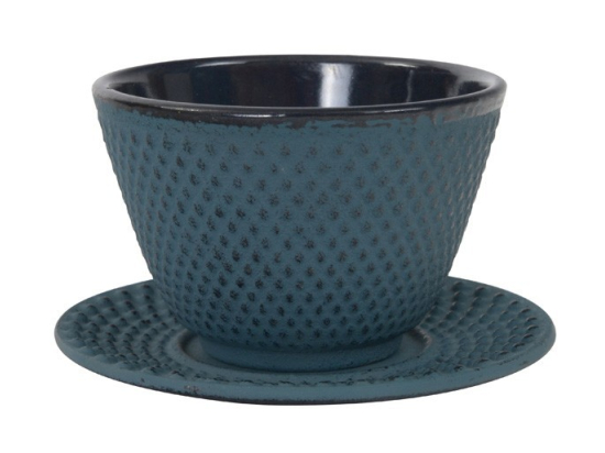 Arare Theekop en Schotel 120ml Blauw