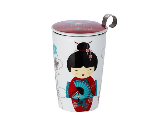 Theebeker 350 ml + RVS Filter Little Geisha Red TeaEve