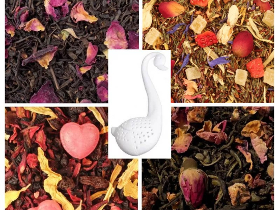 Liefdesthee pakket, 4 x 50g + Thee-ei