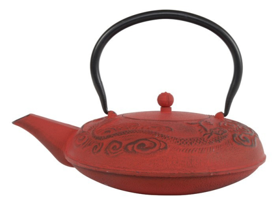 Laoshan Theepot 1.25 ltr + RVS filter Rood (Japans)