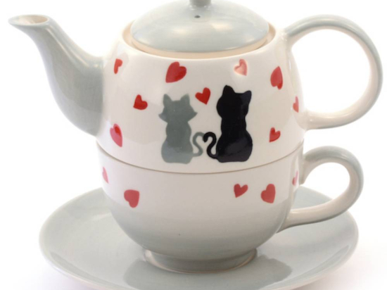 Tea For One Love theepot 0,4L + kop 0,2L set Chacult