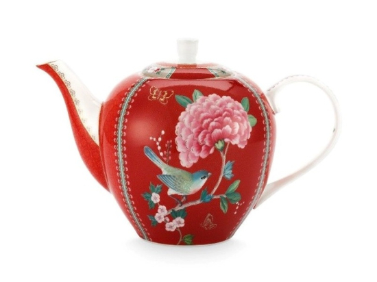 Theepot Red 1.6 ltr Blushing Birds Pip Studio
