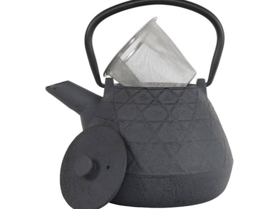 Hewi Theepot 1.00 ltr + RVS filter Antraciet