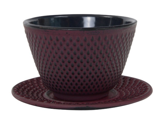 Arare Theekop en Schotel 120ml Fuchsia