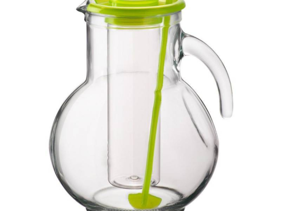 Schenkkan 2L met deksel Groen Kufra Bormioli